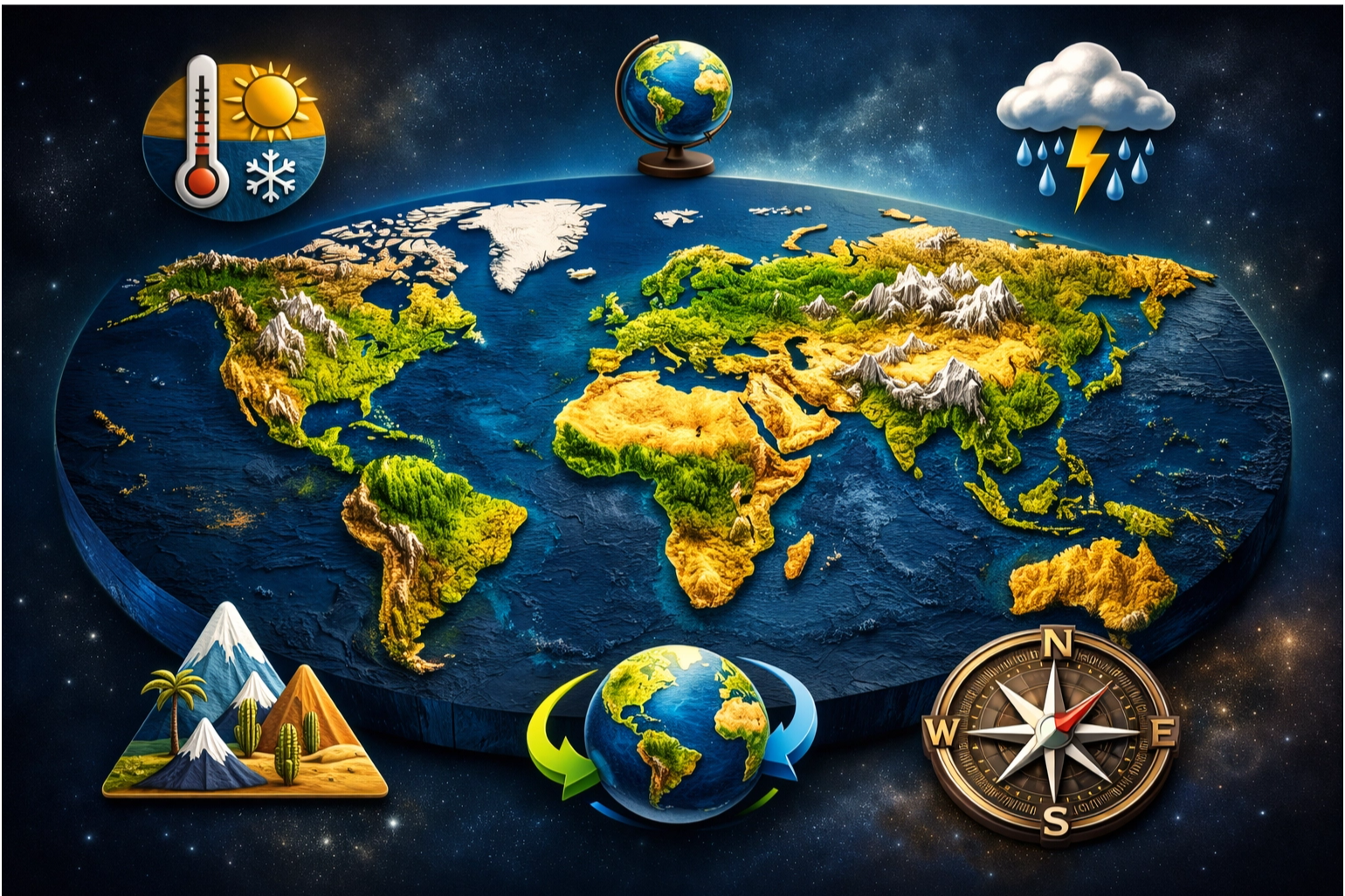 بنك اسئلة مادة الجغرافيا الصف الثالث الثانوي علي مقرر الترم الاول كامل